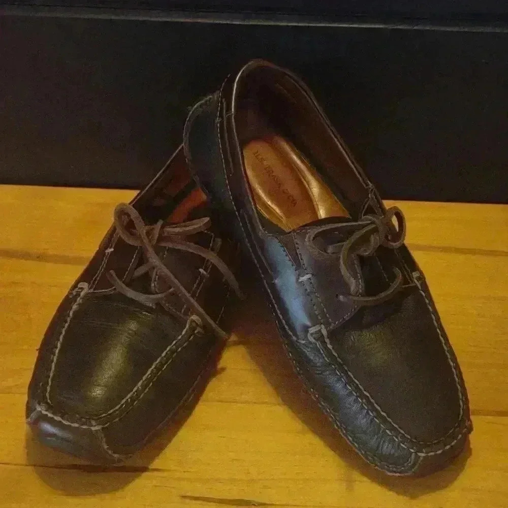HS Trask Men Leather Driving Moc Loafers‎ Shoe size 8M